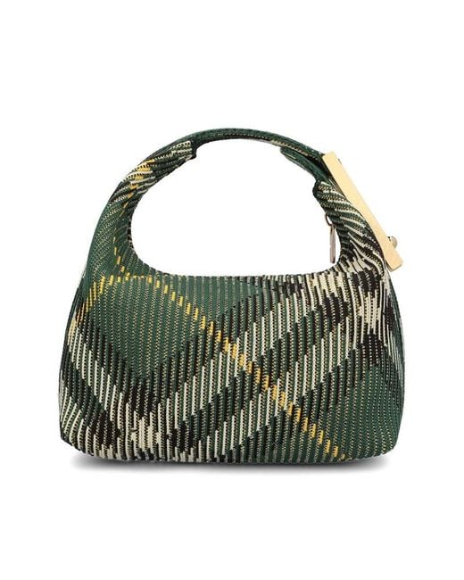 Burberry Green Medium Peg Shoulder Bag
