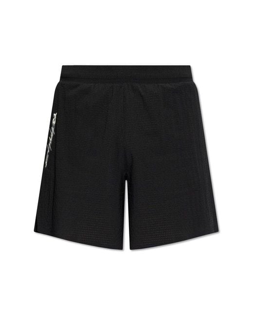 Y-3 Black Perforated Shorts, for men