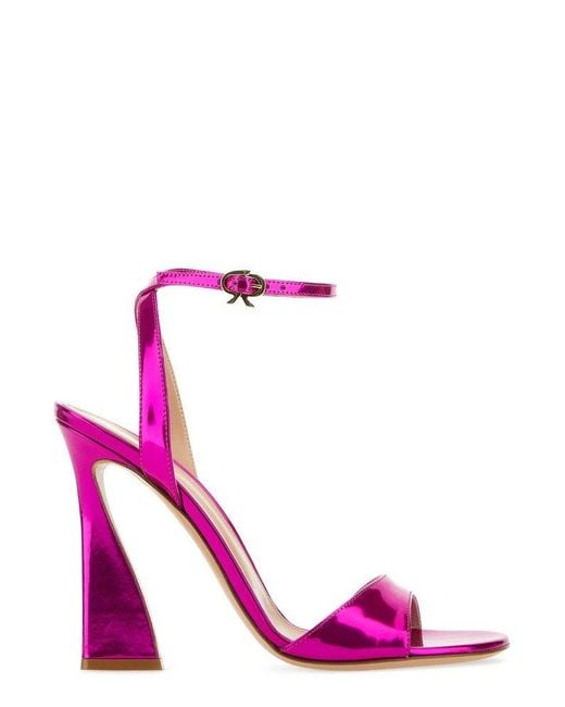 Gianvito Rossi Pink Aura High Shine Sandals