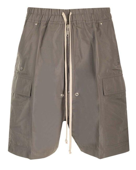 Rick Owens Gray Cargo Shorts for men
