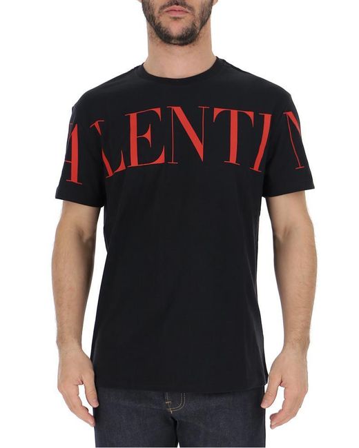 Valentino Black Print T-shirt for men