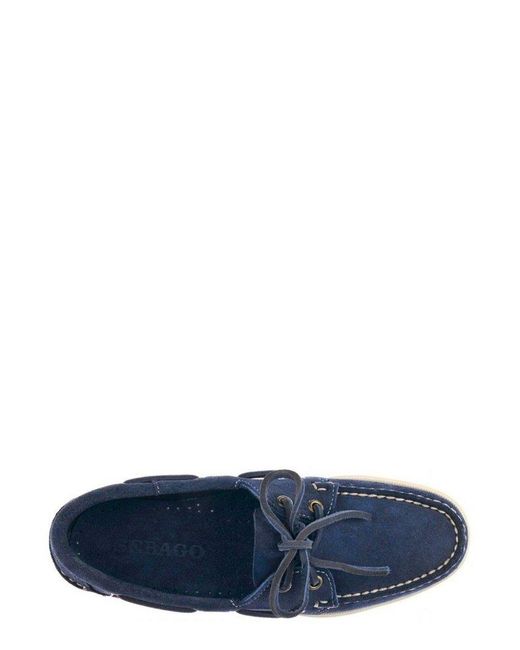 Sebago Blue Portland Flesh Out Lace-Up Boat Shoes
