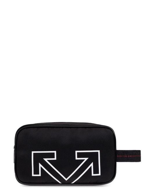 Off-White c/o Virgil Abloh Black Heritage Zip-Up Wash Bag for men