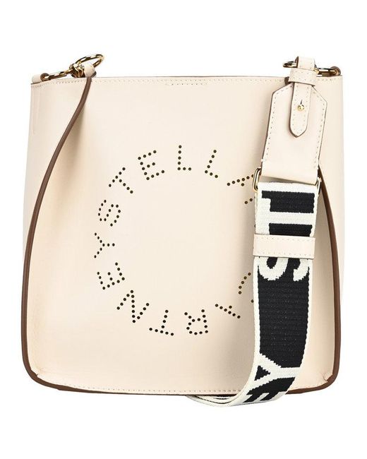 Stella McCartney Natural Logo Mini Crossbody Bag