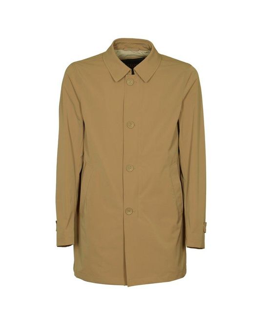 Herno Natural Single-breasted Long Sleeved Trench Coat for men