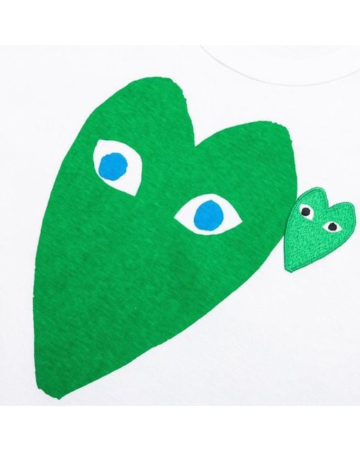 COMME DES GARÇONS PLAY Green Short Sleeve Crewneck T-Shirt for men