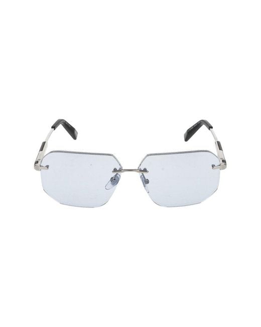 Chopard Black Geometric Frame Sunglasses for men