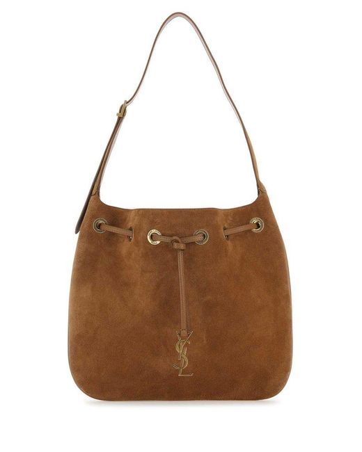 Saint Laurent Paris Vii Medium Hobo Bag in Brown Lyst