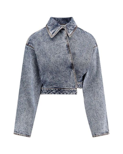 Alaïa Blue Spiral Denim Jacket