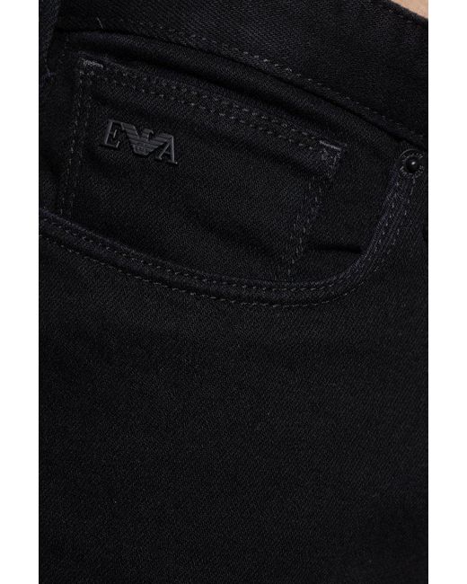 Emporio Armani Slim Fit Jeans in Black for Men Lyst