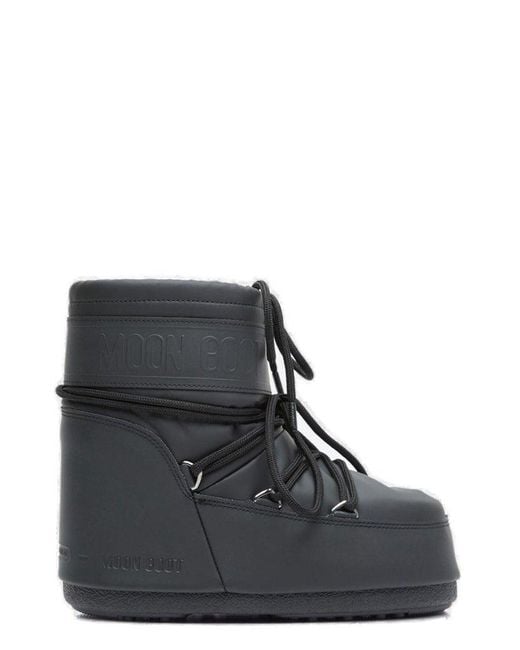 Moon Boot Black Icon Round-toe Lace-up S