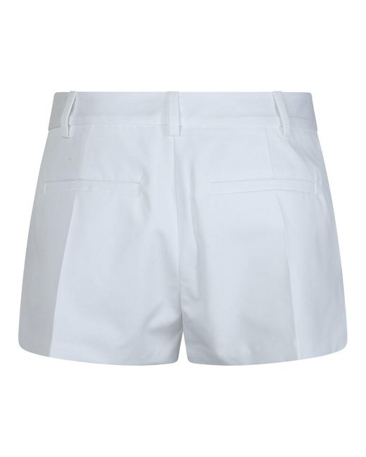 Valentino Blue Mid-rise Tailored Shorts