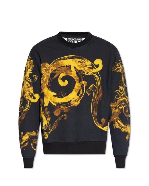 Versace Black Printed Sweatshirt for men