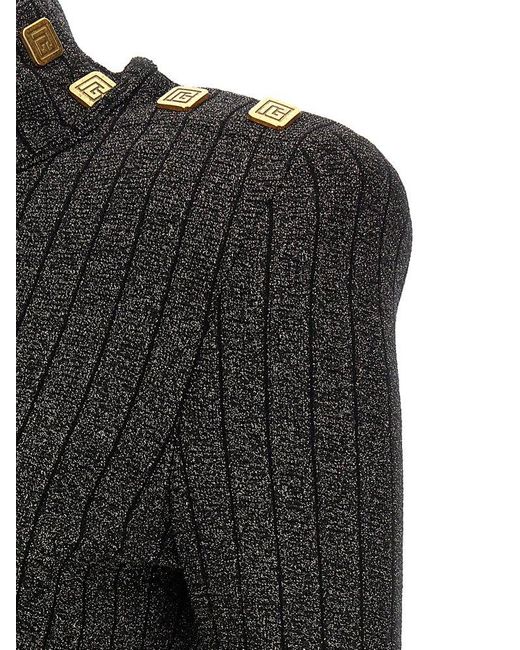 Balmain Black Lurex Sweater Sweater, Cardigans