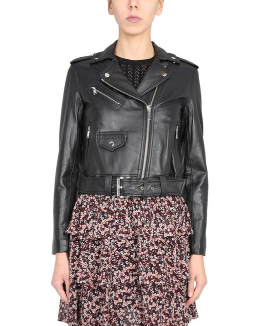 leather michael kors jacket