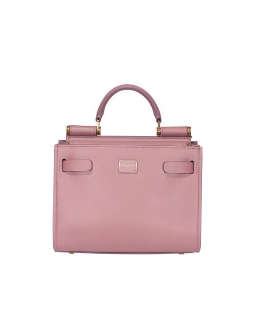 Dolce & Gabbana Pink Small Calfskin Sicily 62 Bag