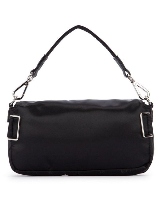 Fendi Black Multipocketed Foldover Top Handle Bag