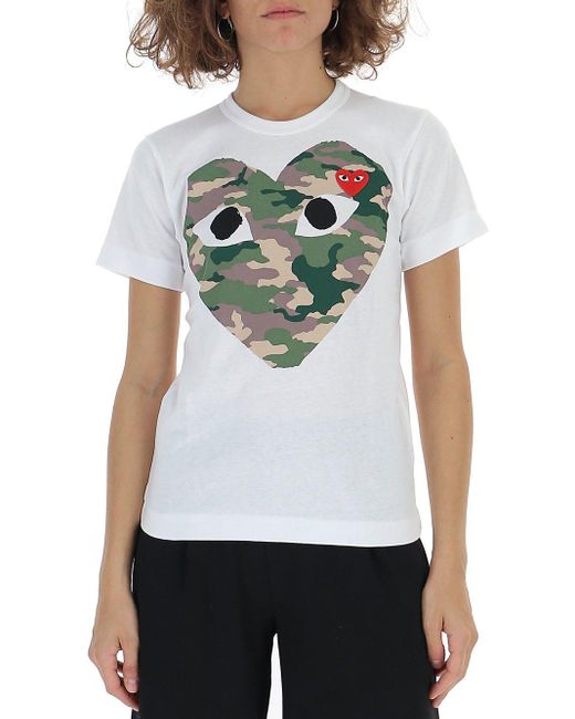 comme des garcon camo shirt