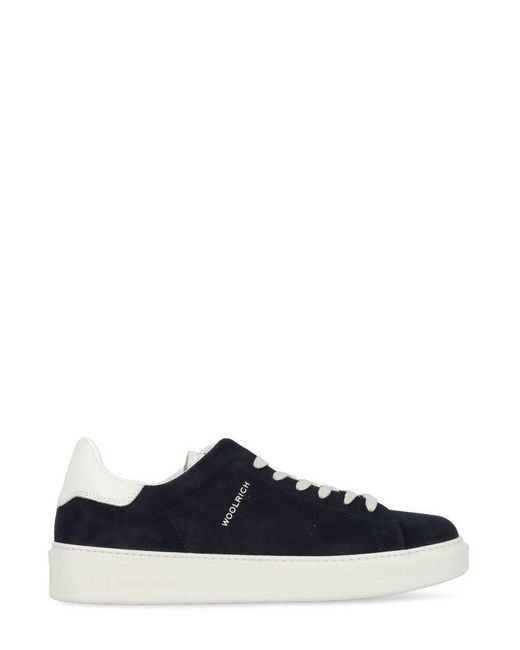 Woolrich Blue Classic Court Low-top Sneakers for men