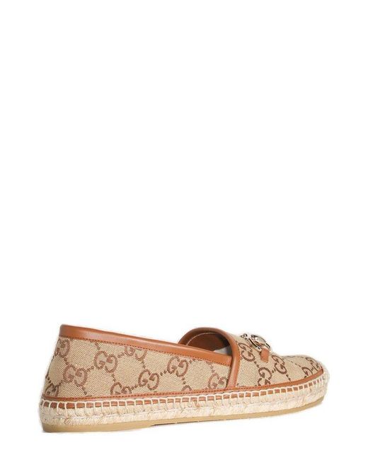Gucci Brown Pilar Gg Canvas Espadrilles