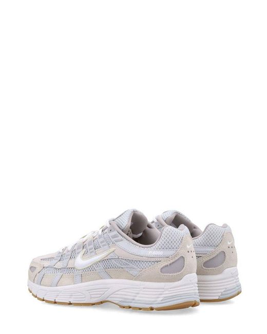 Nike White P-6000 Lace-Up Shoes