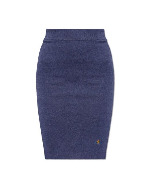 Vivienne Westwood Blue 'bea' Pencil Skirt,