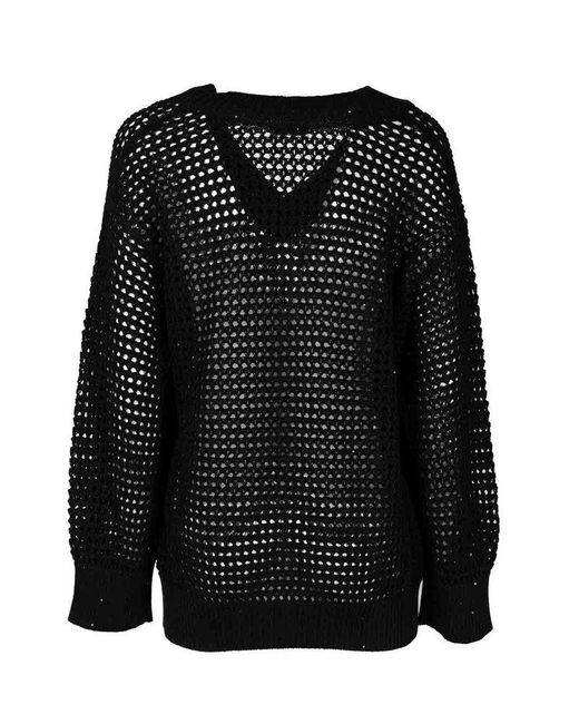 Brunello Cucinelli Black Dazzling Net Sweater