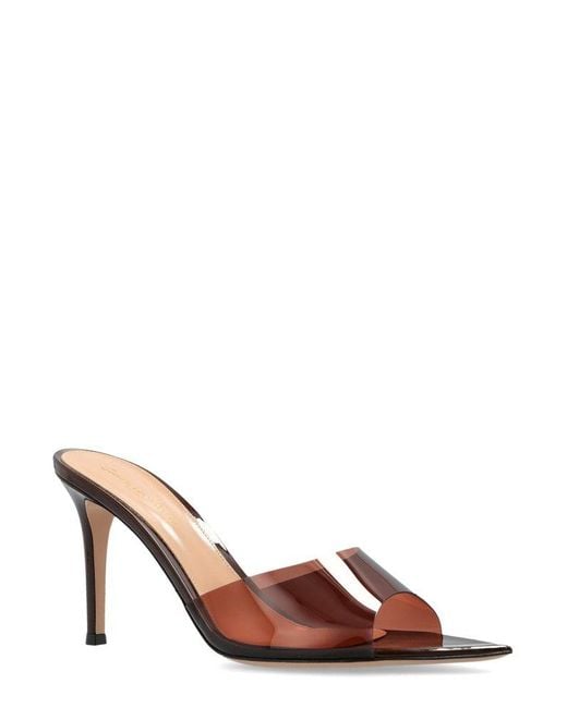 Gianvito Rossi Brown Elle Heeled Sandals