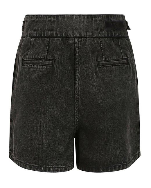 IRO Black Studded Denim Shorts