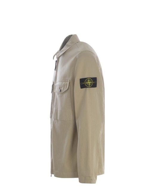 Stone Island Natural Compass-badge Zipped Jacket for men