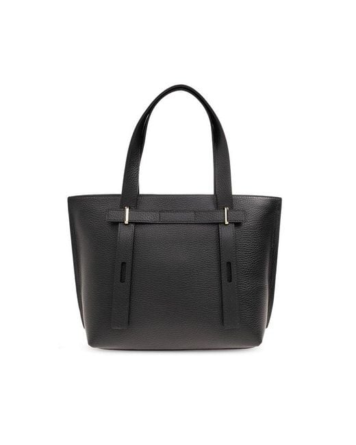 Furla Black 'giove Small' Shopper Bag With Logo,