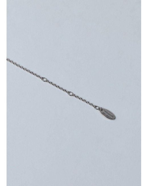 Vivienne Westwood Gray Agnatha Bas Relief Pendant Necklace