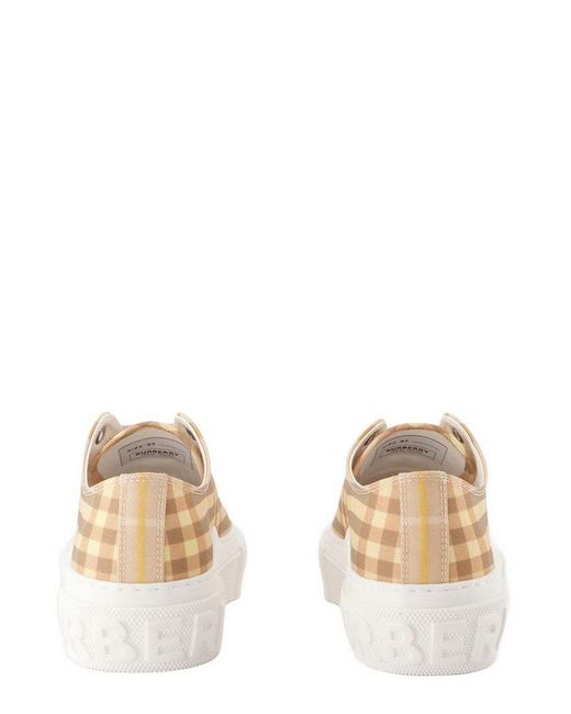 Burberry Lf Jack Low Sneakers in Natural | Lyst
