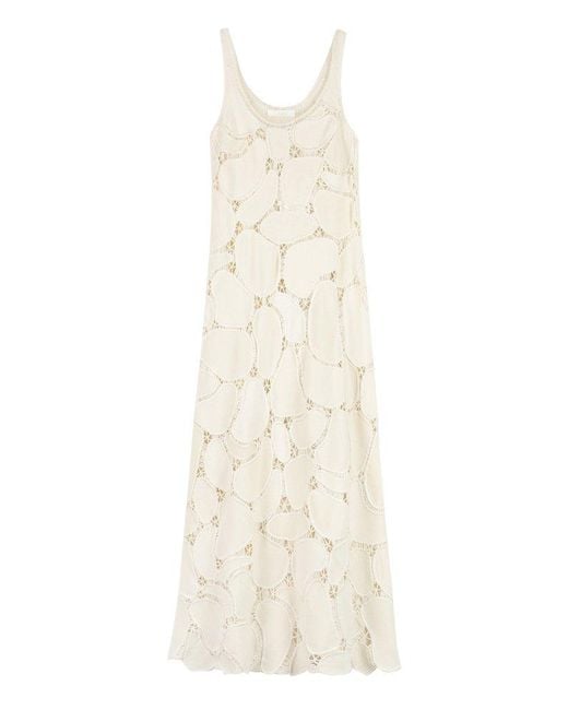 Chloé Flared Tank Dress in White Lyst