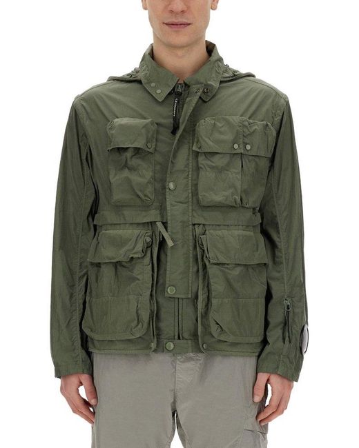 C P Company Green Jacket With Pockets for men