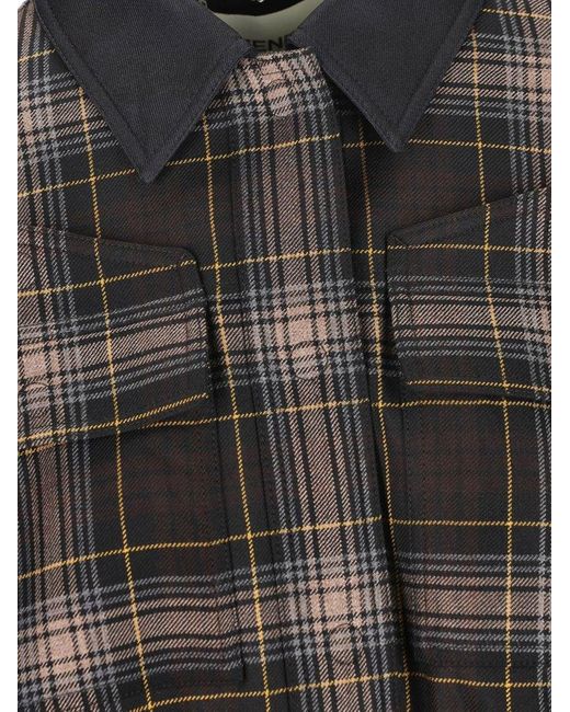Fendi Black Checked Cropped Bomber Jacket