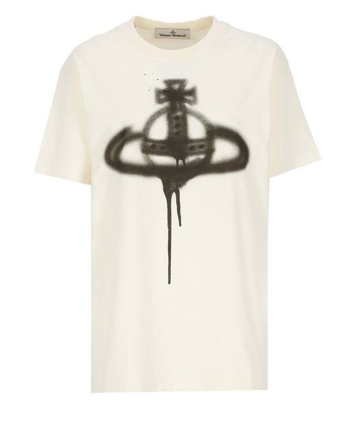 VivienneWestwood☆オーガニックコットン Spray Orb Tシャツ Vivienne Westwood ヴィヴィアンウエストウッド Spray Orb Crew
