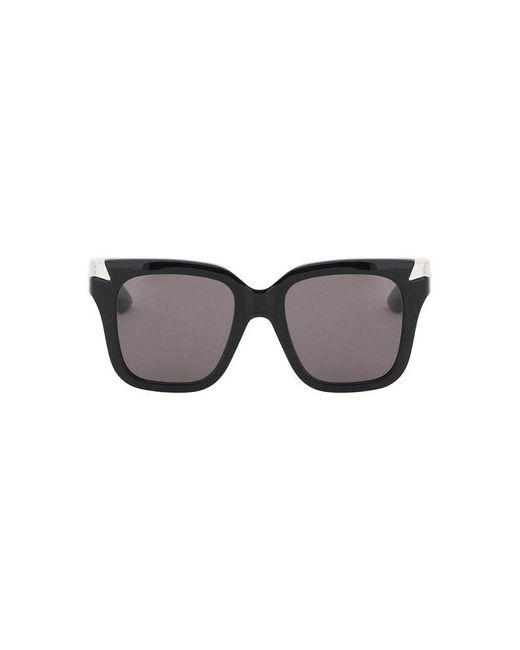 Alexander McQueen Black "Punk Oversized Sunglasses"