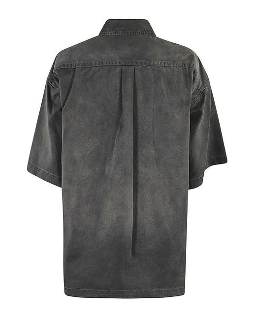 Alexander Wang Gray Short Sleeve Prestyled Mini Shirt Dress