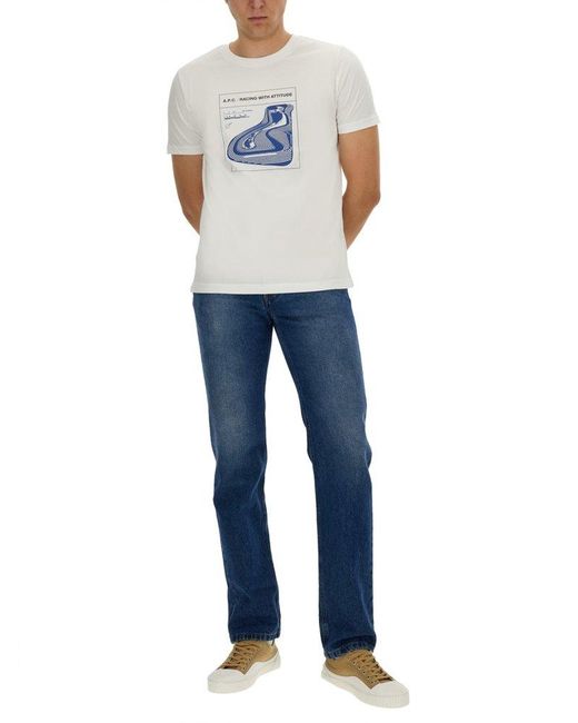 A.P.C. White T-Shirt Paul for men
