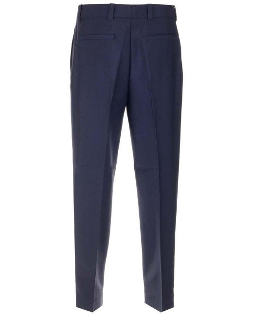Acne Blue Tailored Straight-leg Trousers for men