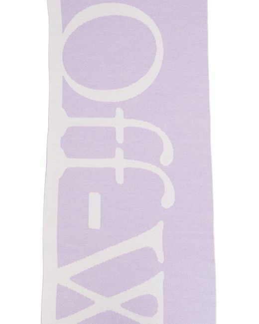 Off-White c/o Virgil Abloh Purple Scarf With Logo