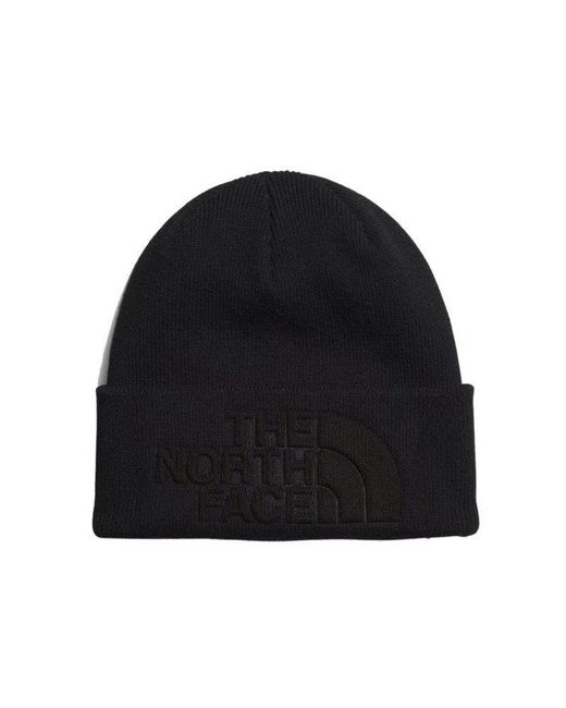 The North Face Black Urban Logo Embossed Beanie for men