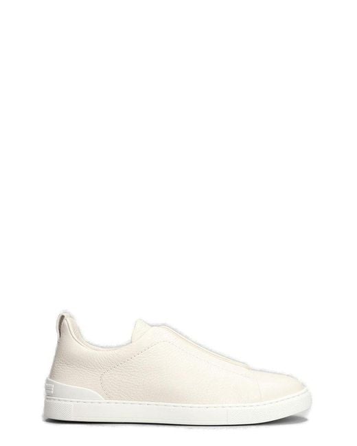 Zegna White Low-top Slip-on Sneakers for men