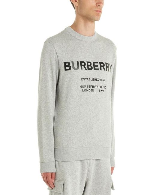 Burberry Gray Horseferry Sweatshirt for men