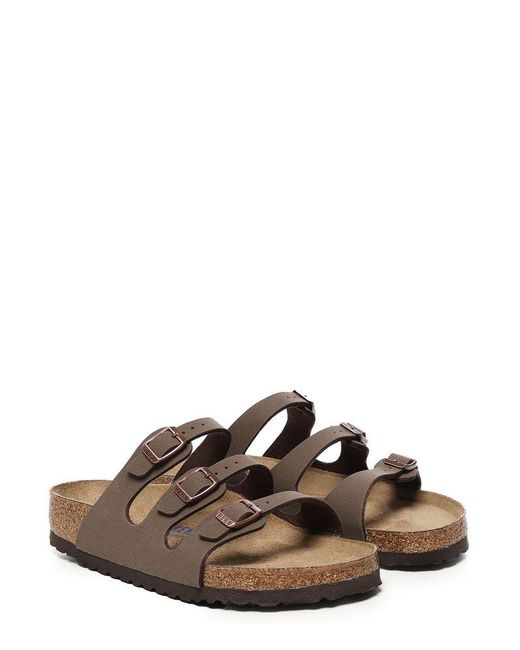 Birkenstock Brown Trible-Strap Slip-On Sandals