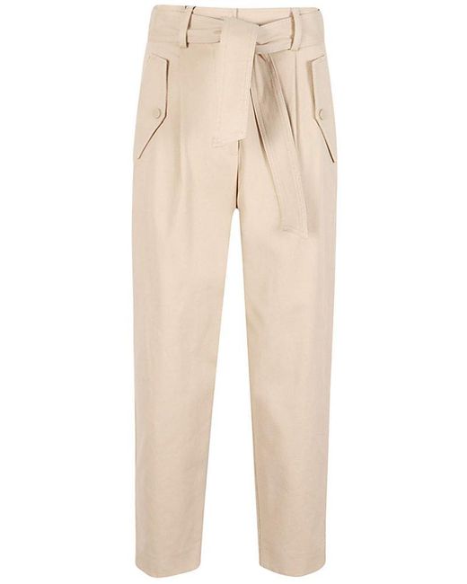 Weekend by Maxmara Natural Belted Carrot-fit Trousers