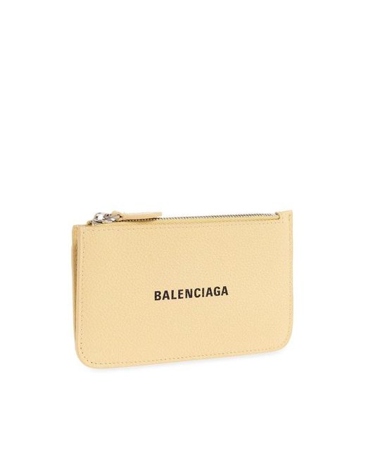 Balenciaga Natural Logo-print Leather Wallet