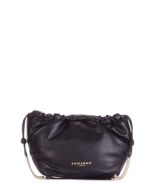 Ermanno Scervino Blue Logo Embossd Tote Bag