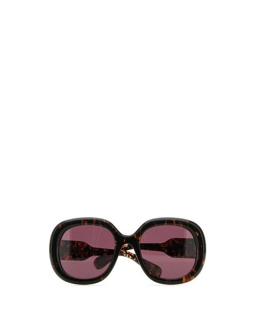 Chloé Purple Eyewear Square Frame Sunglasses